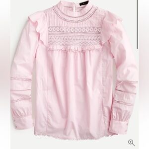 J. Crew Crocheted Lace Ruffle Top